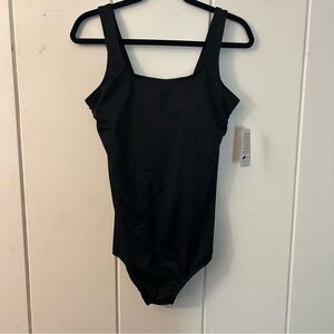 NWT Lands' End Elegant Black One Piece